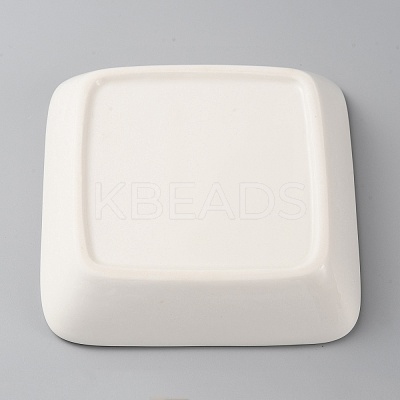 Square Porcelain Jewelry Plate AJEW-WH0033-92B-1