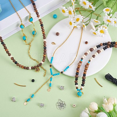 DIY Jewelry Bohemia Necklace Making Kits DIY-SZ0009-79-1