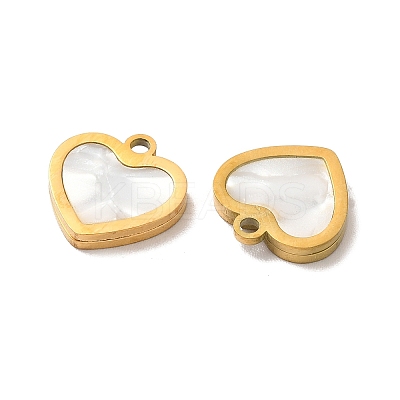 Ion Plating(IP) 304 Stainless Steel Heart Charms LS-STAS-A080-12G-1