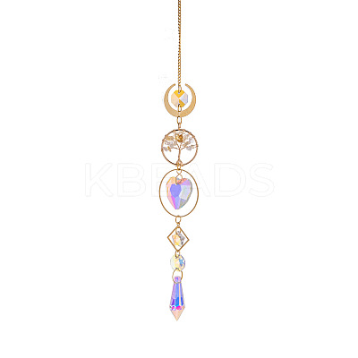 Glass Cone Hanging Suncatcher Prism Ornament PW-WG88031-01-1