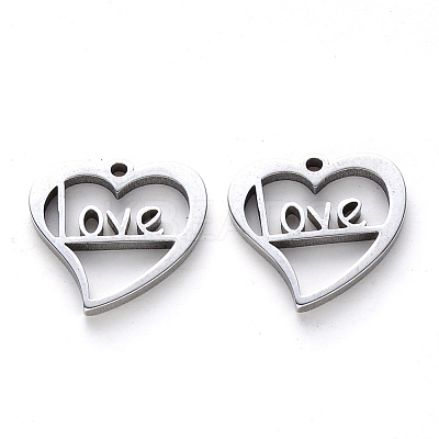Non-Tarnish 304 Stainless Steel Charms STAS-N092-84-1
