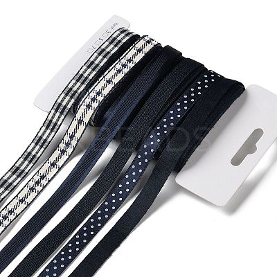 18 Yards 6 Styles Polyester Ribbon SRIB-Q022-E03-1