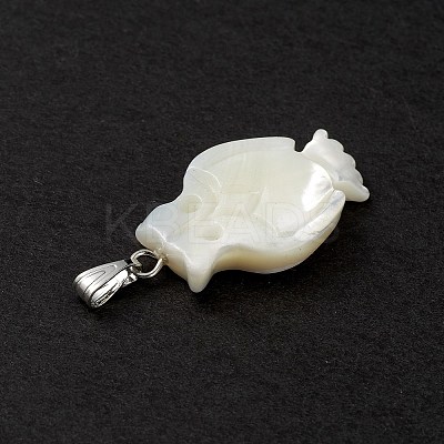 Natural Trochid Shell/Trochus Shell Pendants SSHEL-M021-12-1