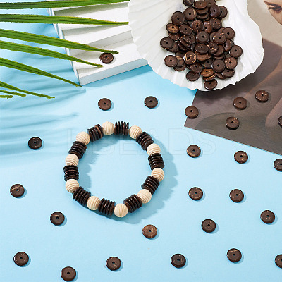 100Pcs Natural Coconut Bead Strands COCO-TA0001-01C-1