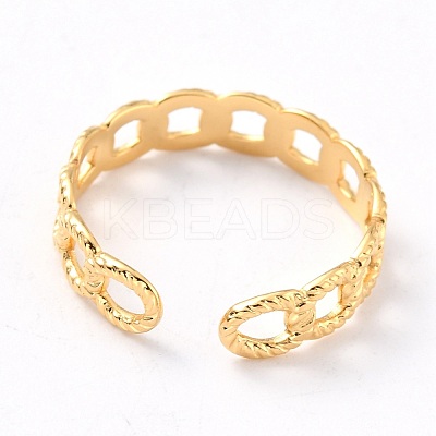Ion Plating(IP) 304 Stainless Steel Finger Rings RJEW-L102-04G-1