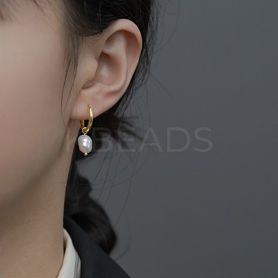 Natural Cultured Freshwater Pearl Potato Pendants STER-Q004-02G-1