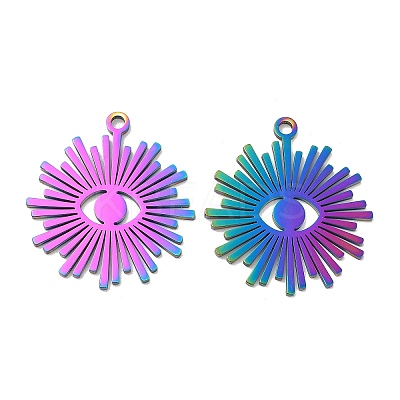 Ion Plating(IP) 304 Stainless Steel Pendants STAS-L020-008RC-1