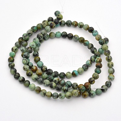 Natural African Turquoise(Jasper) Round Beads Strands LS-G-D665-8mm-1