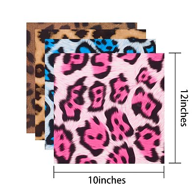 4 Pcs 4 Colors PU Heat Transfer Film DIY-SZ0001-92-1