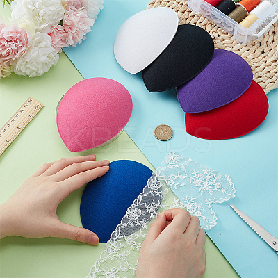 6Pcs 6 Colors EVA Cloth Teardrop Fascinator Hat Base for Millinery DIY-BC0014-09-1