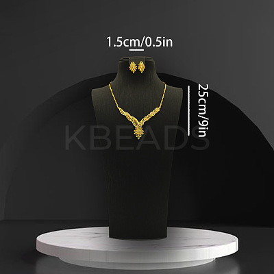Brass Pendant Necklaces & Stud Earrings for Women FS-WGBE006-01-1