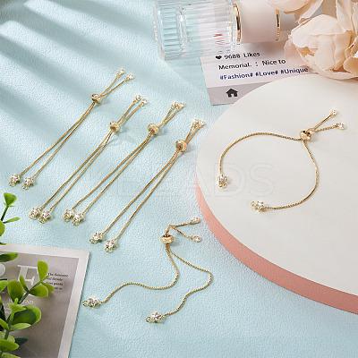 Rack Plating Adjustable Brass Slider Bracelets YS-TAC0001-14G-1