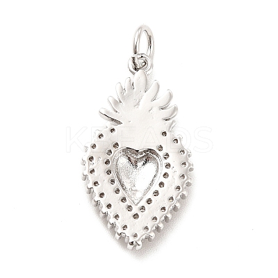 Rack Plating Brass Micro Pave Cubic Zirconia Pendants KK-K270-22P-1
