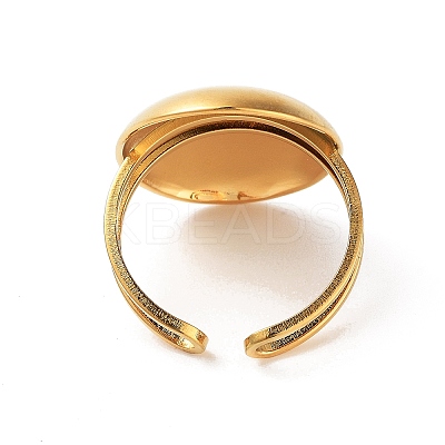 304 Stainless Steel Open Cuff Rings for Women RJEW-Z044-03G-01-1
