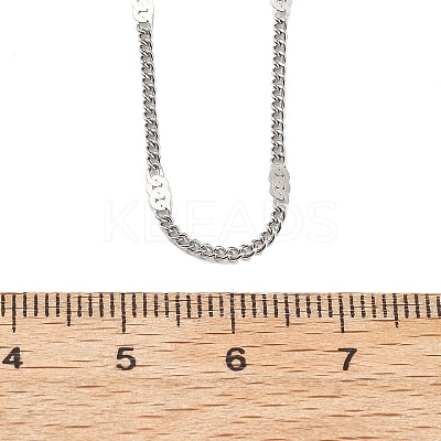 2MM 304 Stainless Steel Curb Chain Necklaces NJEW-T016-13P-1