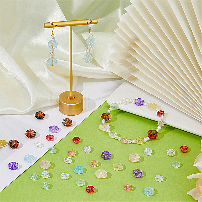 100Pcs 10 Style Transparent Czech Glass Beads GLAA-FH0001-72-1