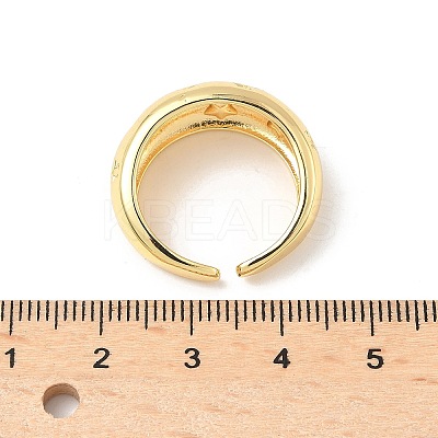 Brass Cuff Rings RJEW-V009-07G-1