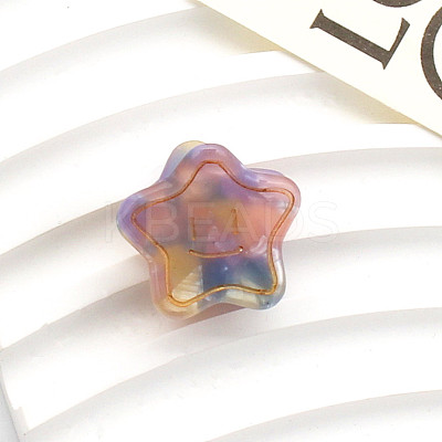 Cellulose Acetate(Resin) Star Hair Claw Clips OHAR-PW0003-030E-1