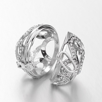 Eco-Friendly Rack Plating Brass Rhinestone Hollow Round Cage Pendants LS-KK-M176-07P-NR-1