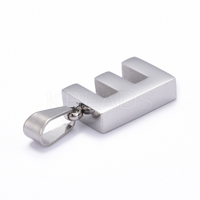 Non-Tarnish 304 Stainless Steel Letter Pendants STAS-H127-E-P-1