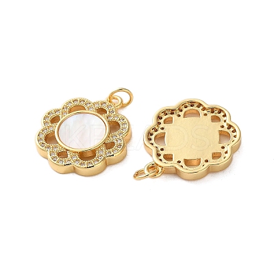 Brass Micro Pave Cubic Zirconia Pendants KK-U070-17B-G-1