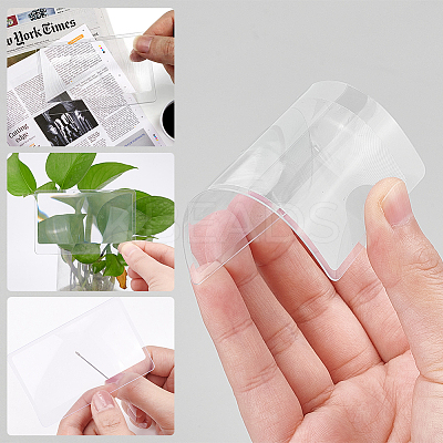 AHADEMAKER 25Pcs 2 Style PVC Plasic Portable Magnifying Lenses TOOL-GA0001-65-1