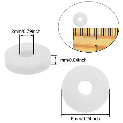 1 Strand Flat Round Handmade Polymer Clay Beads CLAY-SC0003-33A-1
