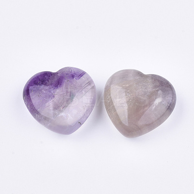 Natural Amethyst Heart Love Stone G-S349-18A-1