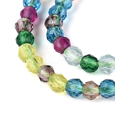 Transparent Gradient Color Glass Beads Strands LS-GLAA-E044-01B-1