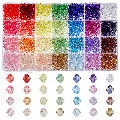 3640Pcs 28 Colors Transparent Acrylic Beads OACR-PH0004-62-1
