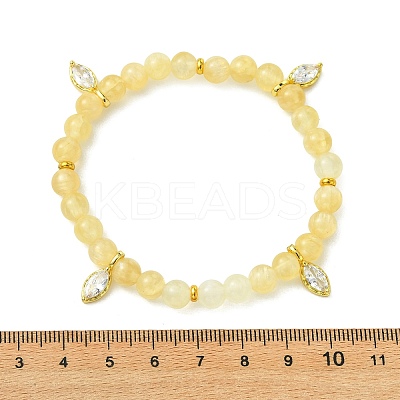 Horse Eye Brass Micro Pave Clear Cubic Zirconia Charm Bracelets BJEW-JB14059-1