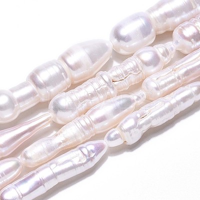 Natural Baroque Pearl Keshi Pearl Beads Strands PEAR-N021-15-03-1