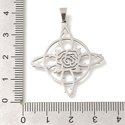 304 Stainless Steel Pendants STAS-S144-05P-A-1