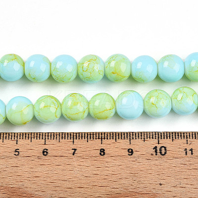 Baking Paint Glass Beads Strands DGLA-N003-10mm-C04-1