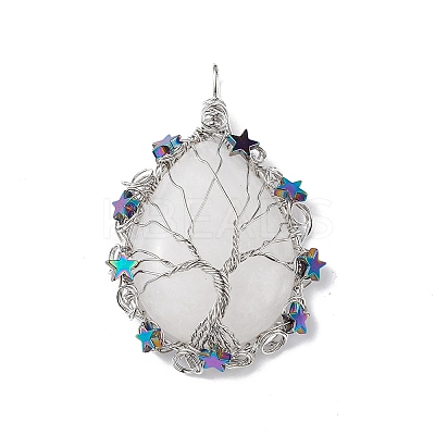 Natural Quartz Crystal Big Pendants G-L524-09P-07-1