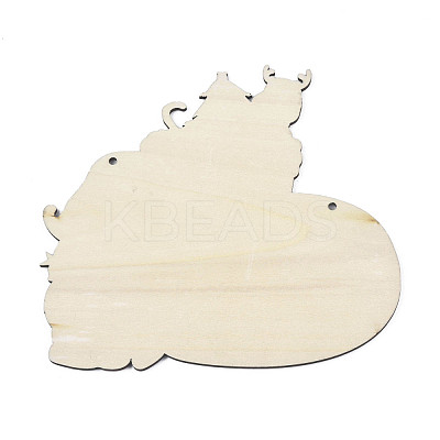 Wood Pendant Ornament WOOD-N005-67-1
