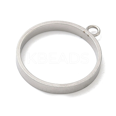 304 Stainless Steel Open Back Bezel Pendants STAS-B126-06E-P-1