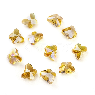 Transparent Electroplate Glass Beads GLAA-P037-02A-AB03-1