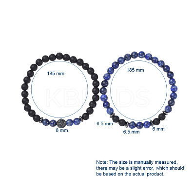 Stretch Bracelet Sets BJEW-JB05028-01-1
