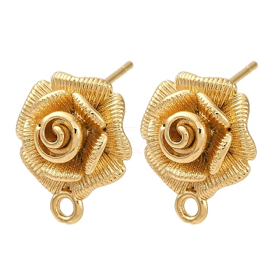 Brass Earring Findings KK-D388-05G-1