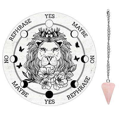 AHADEMAKER 1Pc Cone/Spike/Pendulum Natural Rose Quartz Stone Pendants DIY-GA0004-24I-1