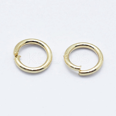 Electroplated Stainless Steel Open Jump Ring STAS-G152-02G-3x0.4-1