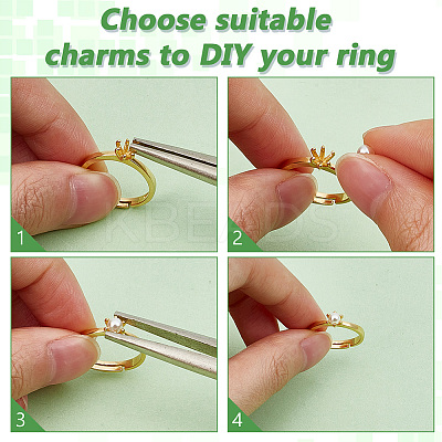 1Pc 925 Sterling Silver Adjustable Rings STER-BC0002-41G-1