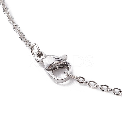 Brass Linking Rings Pendant Necklace NJEW-MZ00035-1