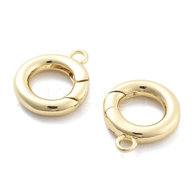 Rack Plating Brass Spring Gate Rings LS-KK-H449-58G-01-NR-1