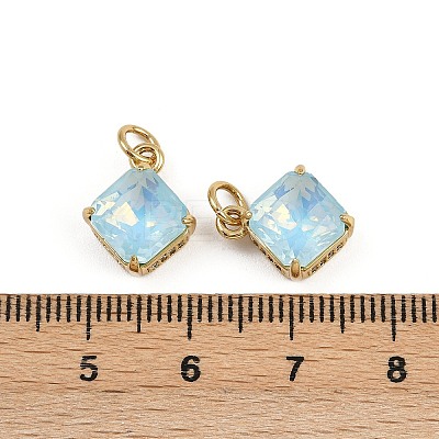 Brass Pave Cubic Zirconia Pendants KK-L240-07G-01-1