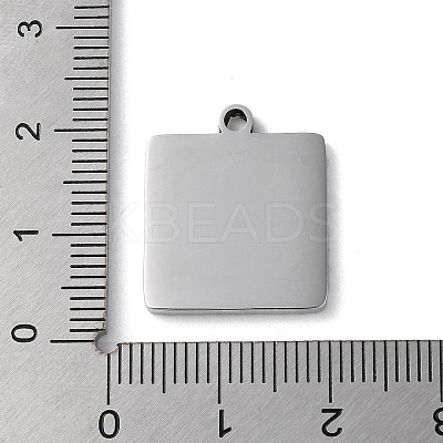 Non-Tarnish 304 Stainless Steel Pendants STAS-D025-03P-02-1