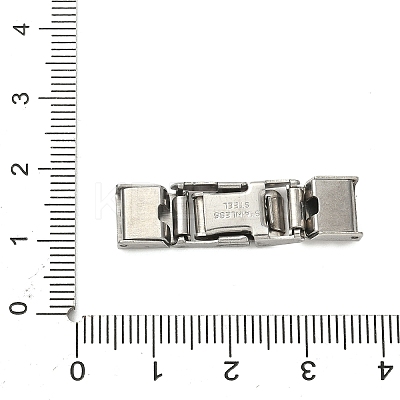 201 Stainless Steel Watch Band Clasps STAS-K252-14A-P-1