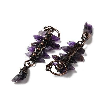 Natural Amethyst Big Pendants G-D483-03R-01-1