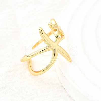 Brass Cuff Rings for Women RJEW-F184-08B-G-1